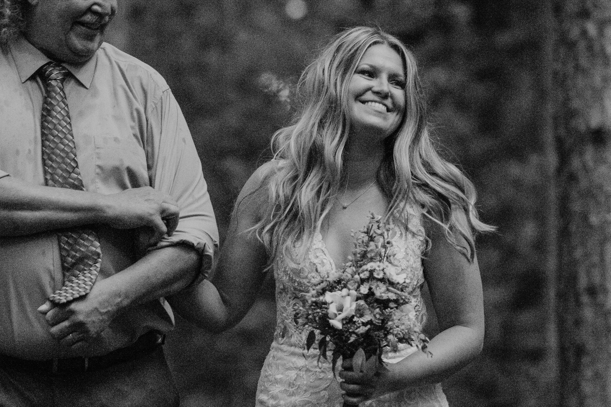 Bride in Thunderstorm remaining calm on her wedding day