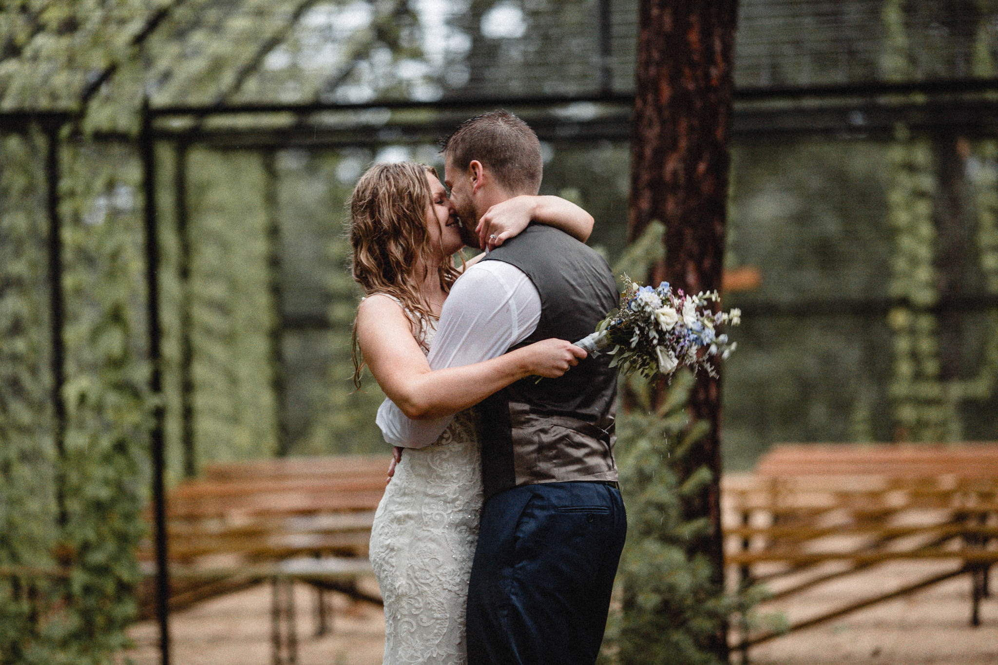 Kissing in the rain