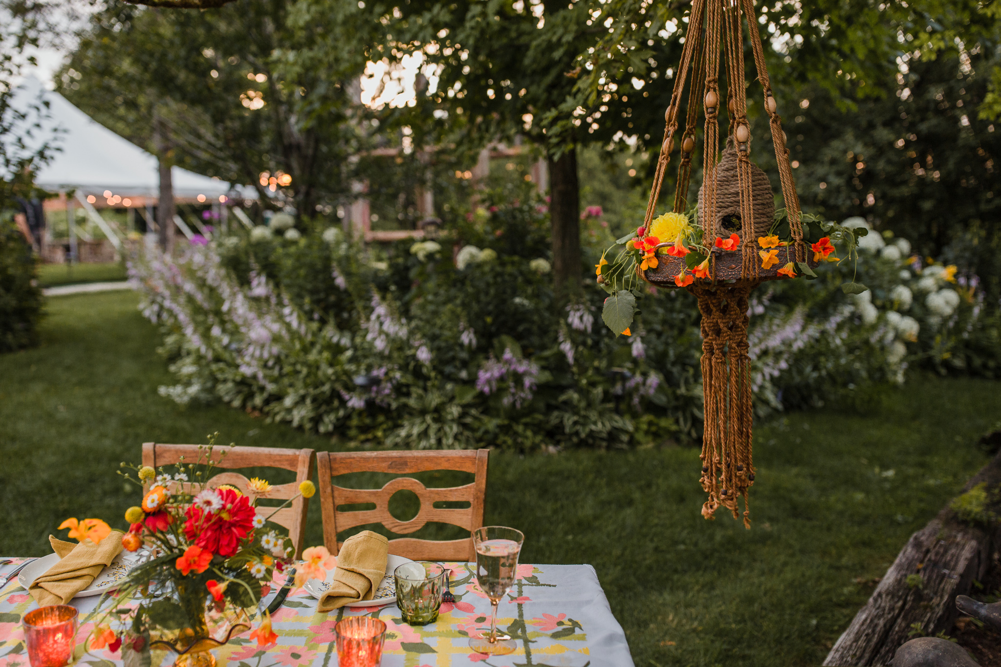 boho wedding details