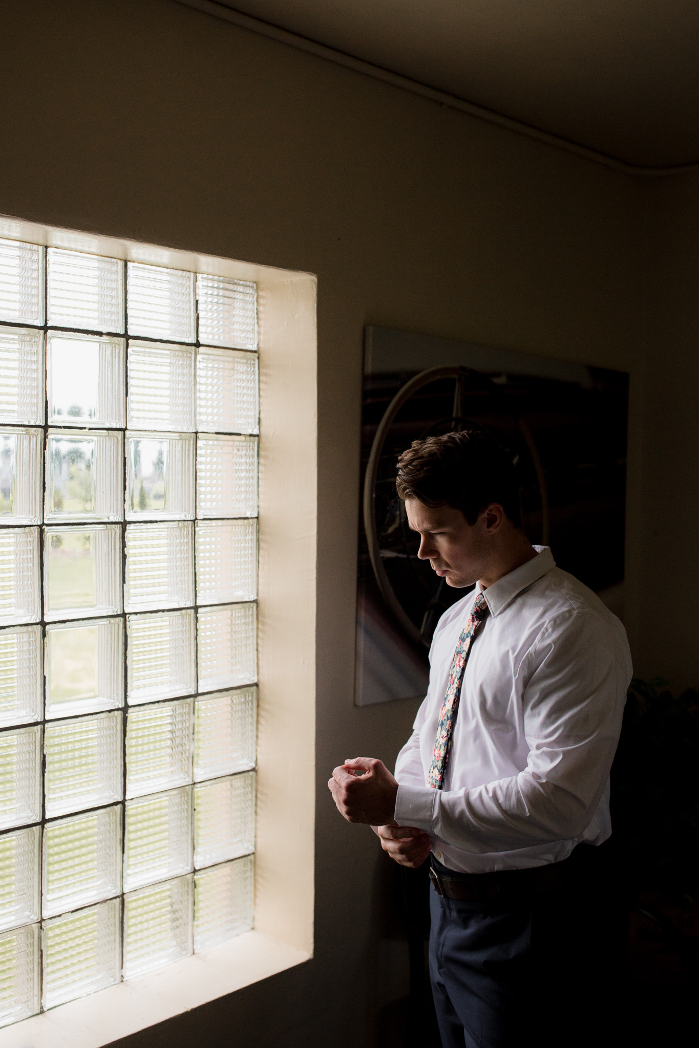 Grooms wedding details at the Gardens Wedding Center