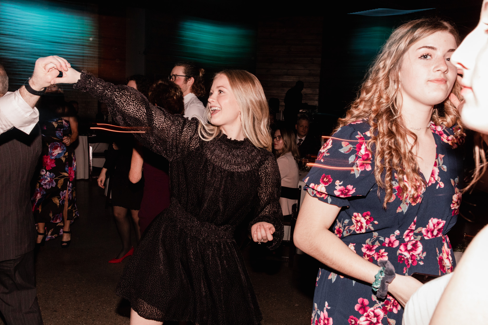 dancing pictures Ivy House milwaukee wedding - light trails