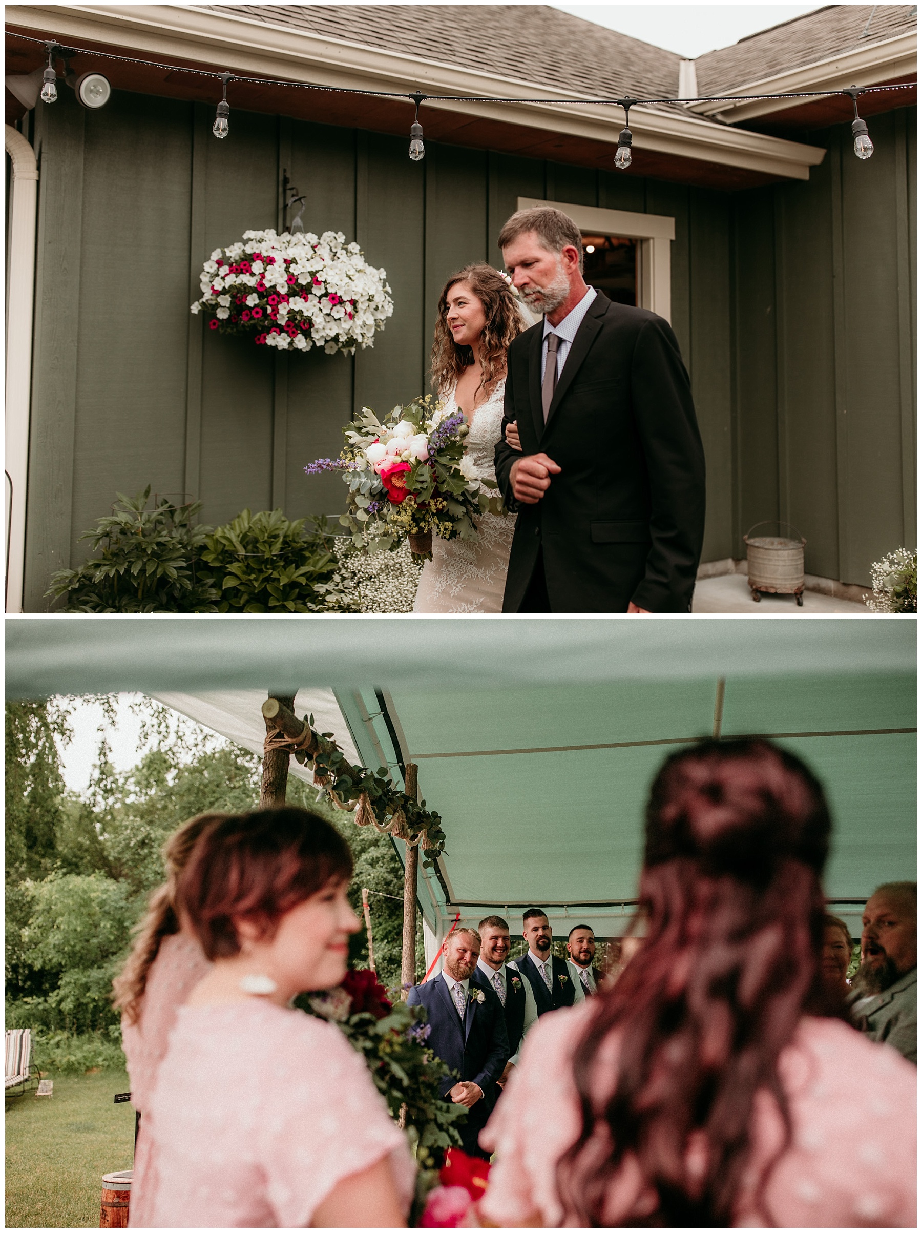 grooms eyes tear up as his bride walks towards him