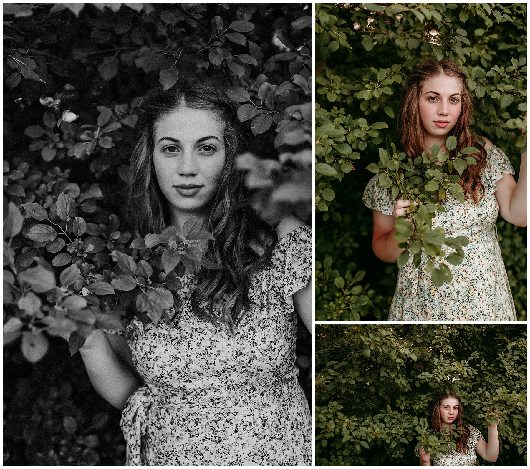 professional senior pictures of a girl smelling flowers looks like pride and predjudice