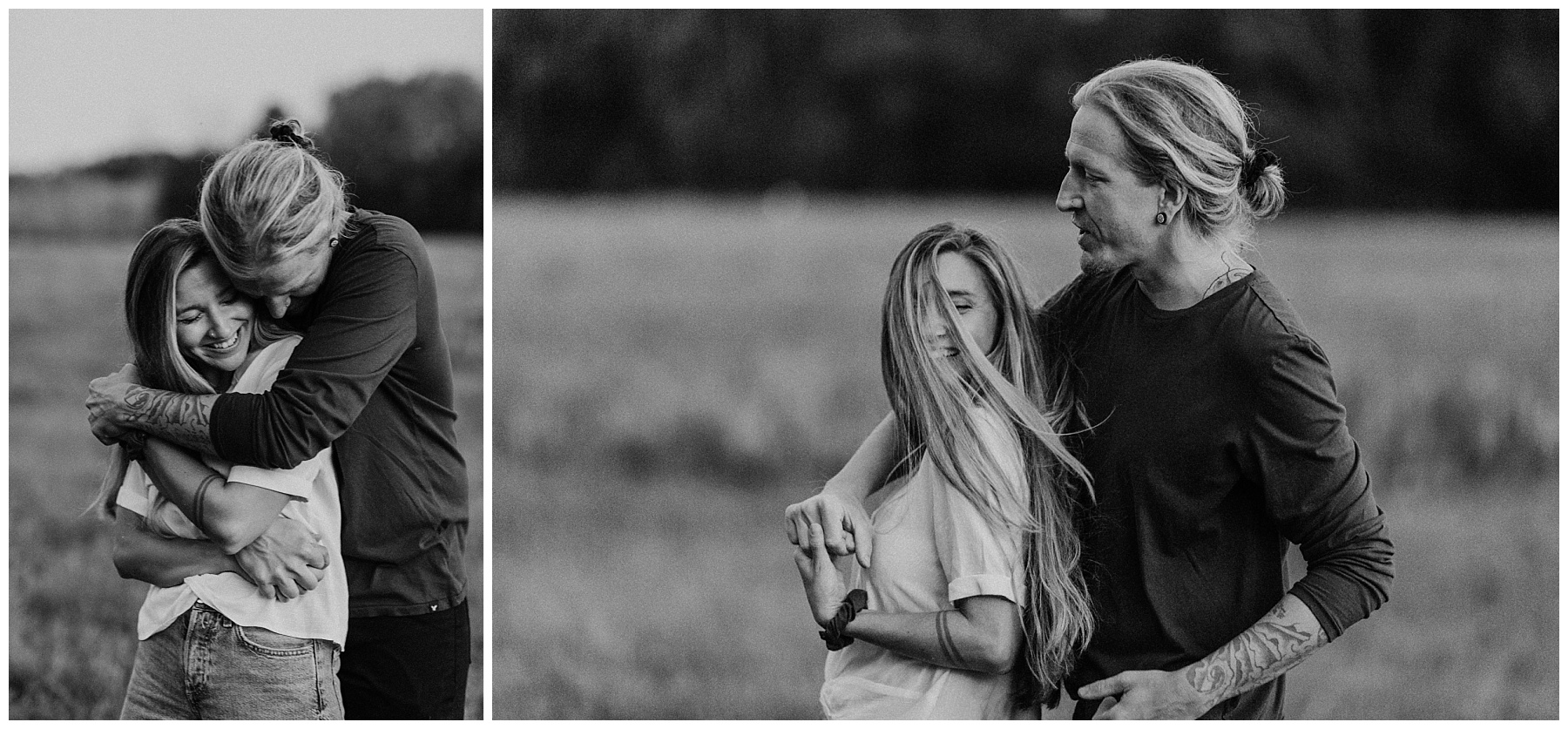 romantic black and white picnic date in wisconsin with a dreamy couple in love