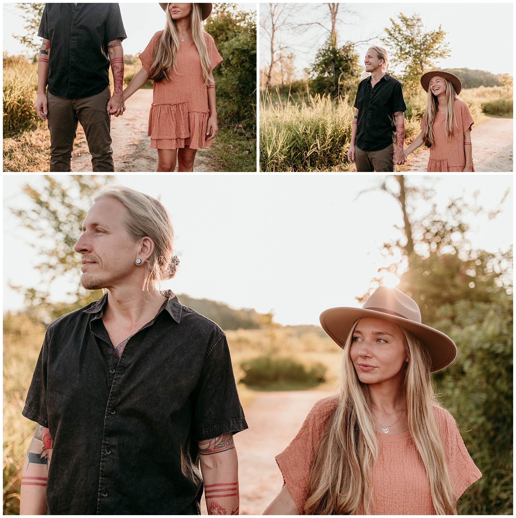 couple with matching tattoos holding hands