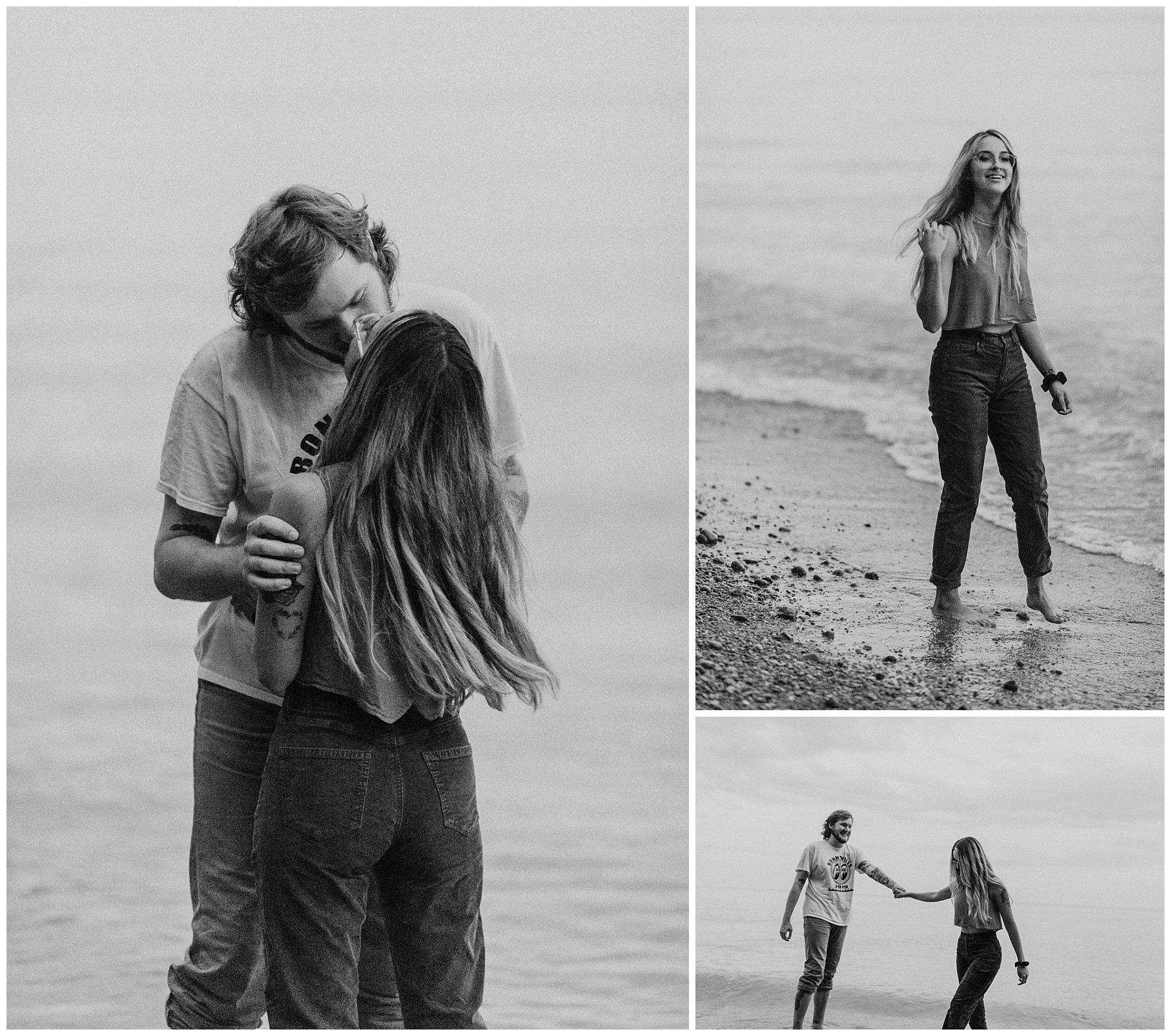 modern day hollister models on the beach in graphic tees