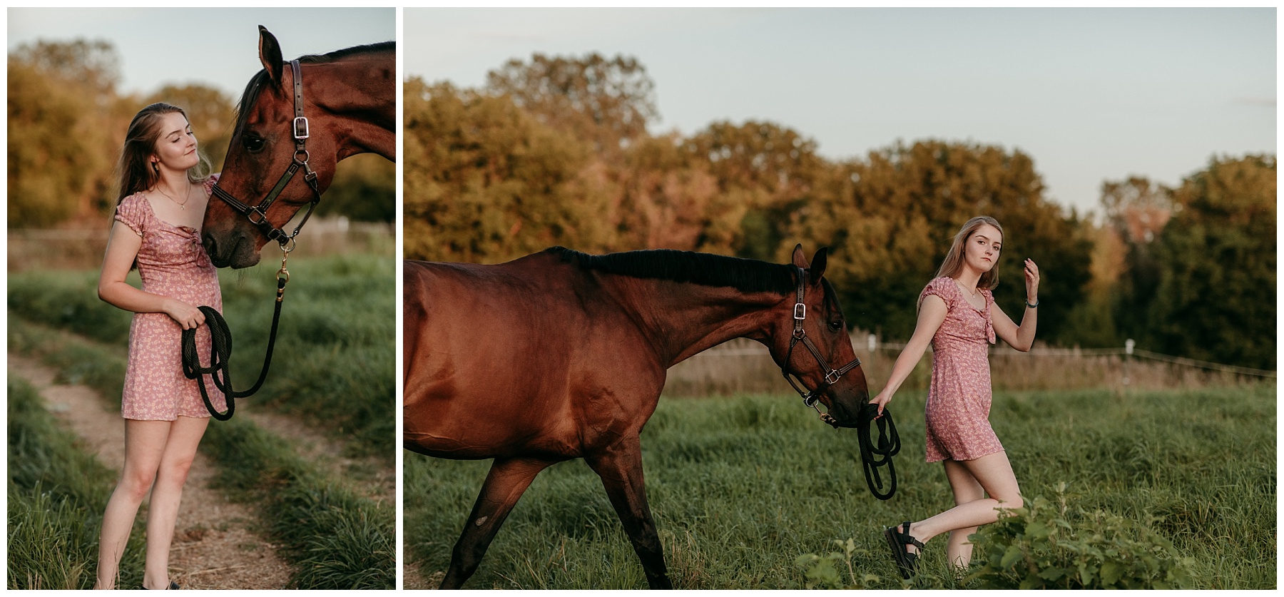 Cedar Creek Equestrian Center in Cedarburg Wisconsin for Teen Vogue Inspired Senior Pictures 
