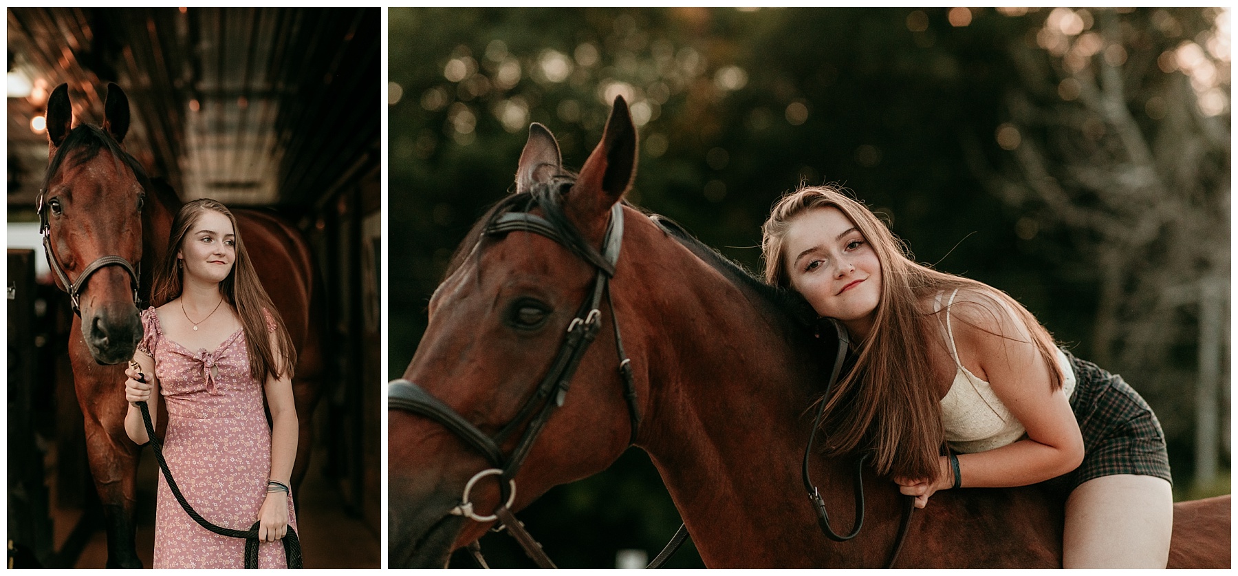 Fine art senior picture in Mequon with horse inspired by Teen Vogue