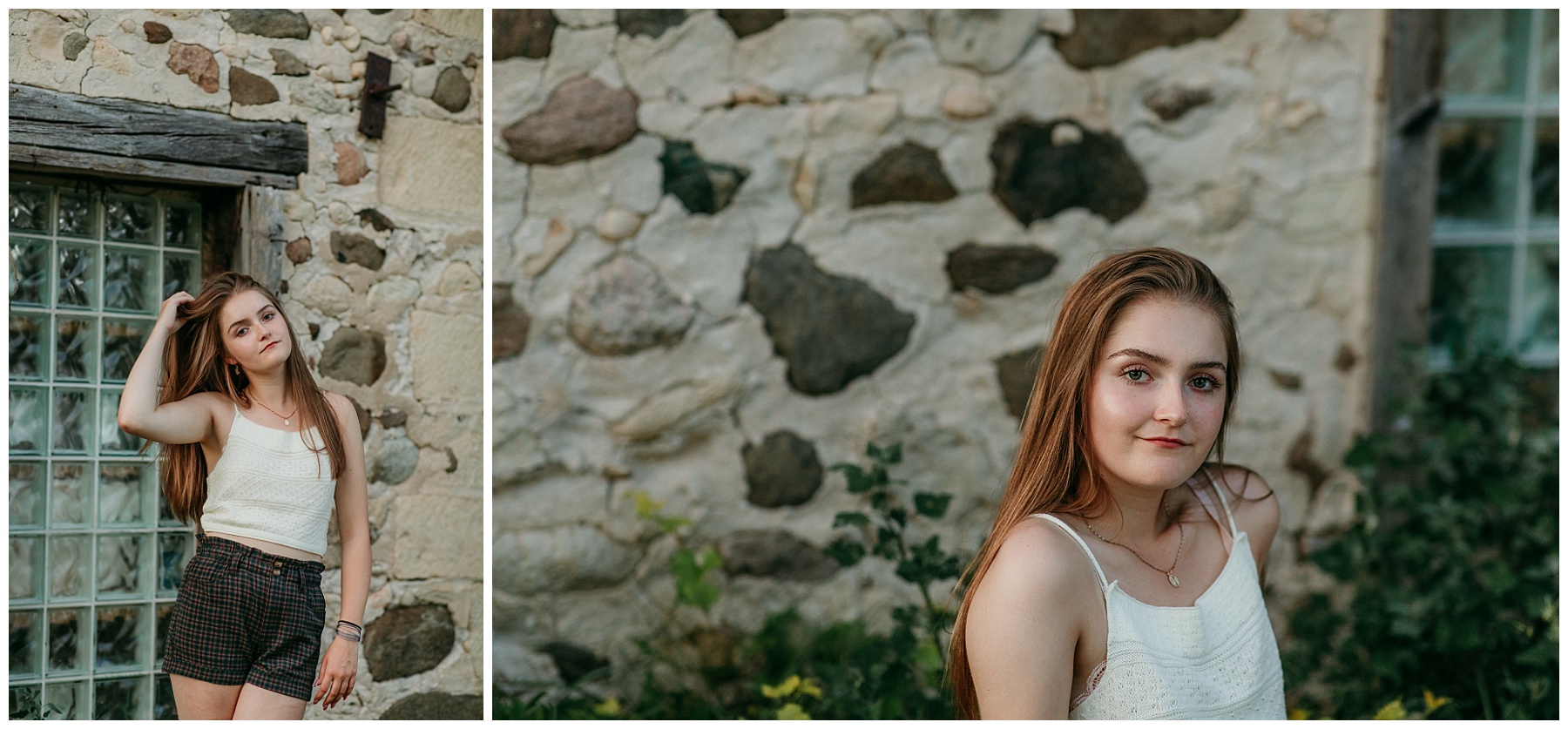 senior girl has flawless makeup for senior pictures