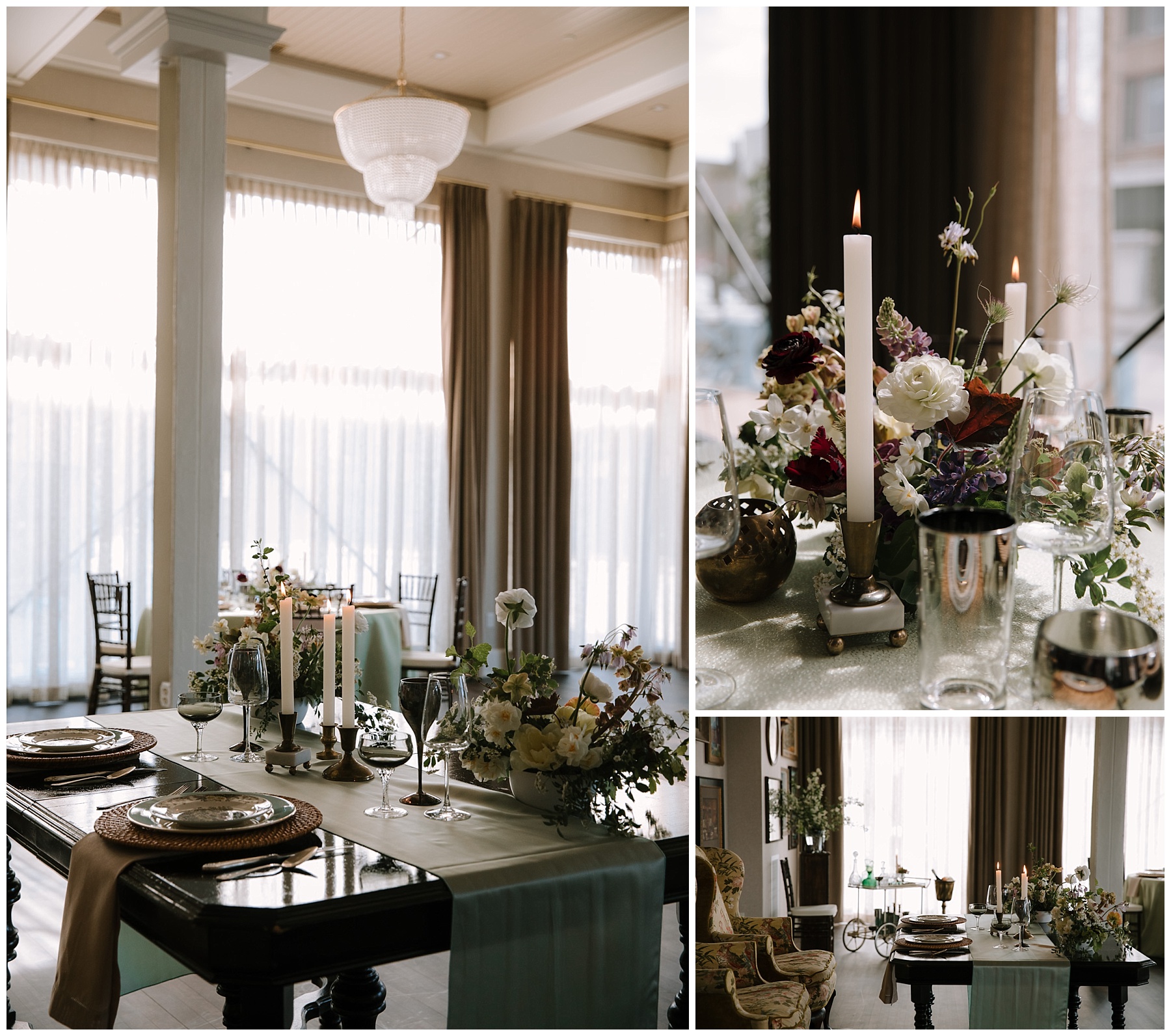 Decor and design by Relics Rentals and Bird and Bumble at The George and Madcap Lounge, new wedding venue in Milwaukee Wisconsin.