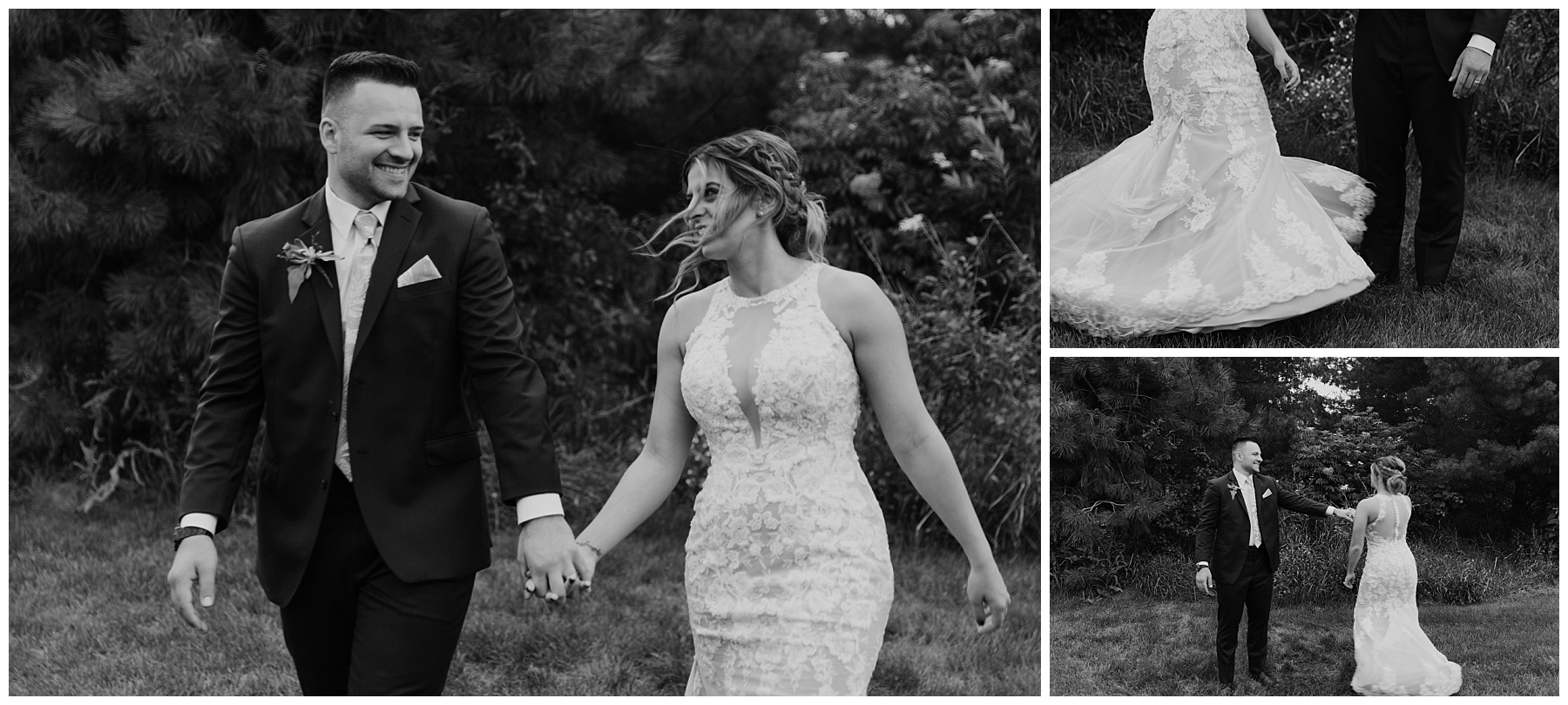 Moody black and white wedding pictures couples portraits in Milwaukee Wisconsin