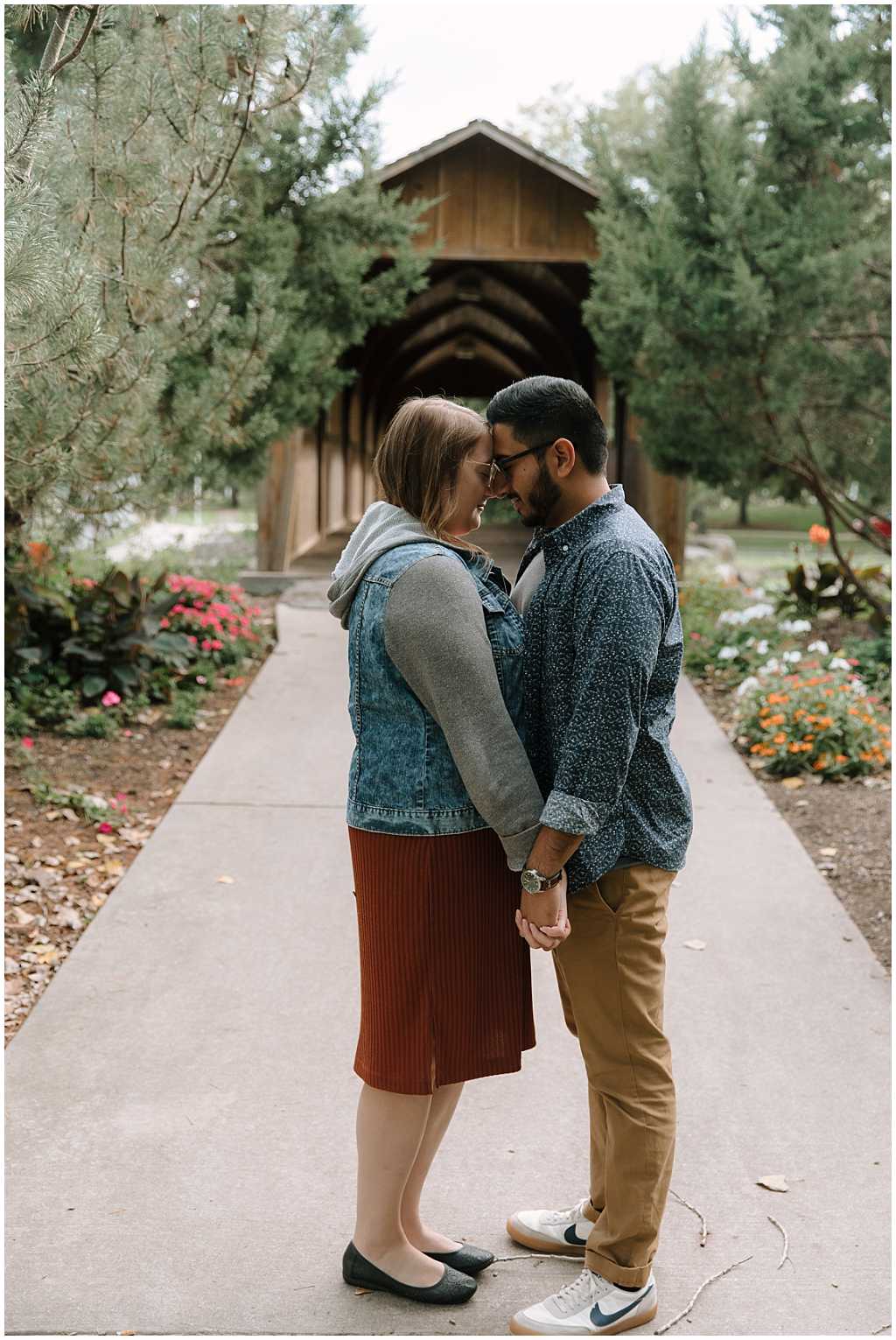 Moody engagement photo in Fond Du Lac Wisconsin park