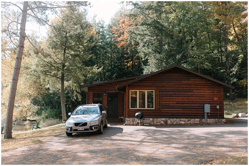 Cabin for groom to get ready - northwoods of wisconsin - unique camp wedding inspiration