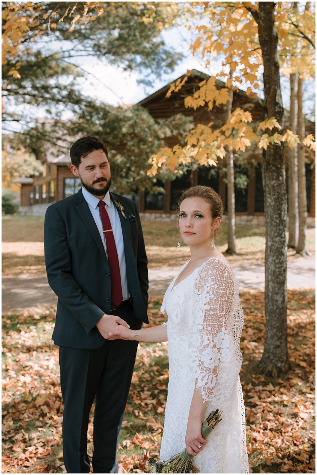 Couples wedding pictures - unique camp wedding inspiration in Northwoods of Wisconsin