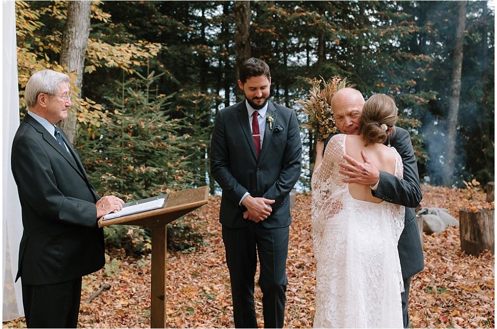This couple had a nontraditional ceremony without any bridesmaids or groomsmen