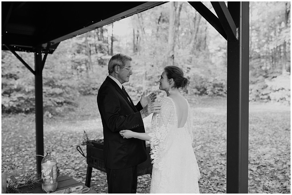Sentimental wedding moment