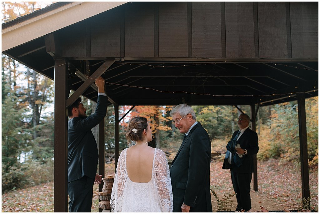 Sentimental wedding moment