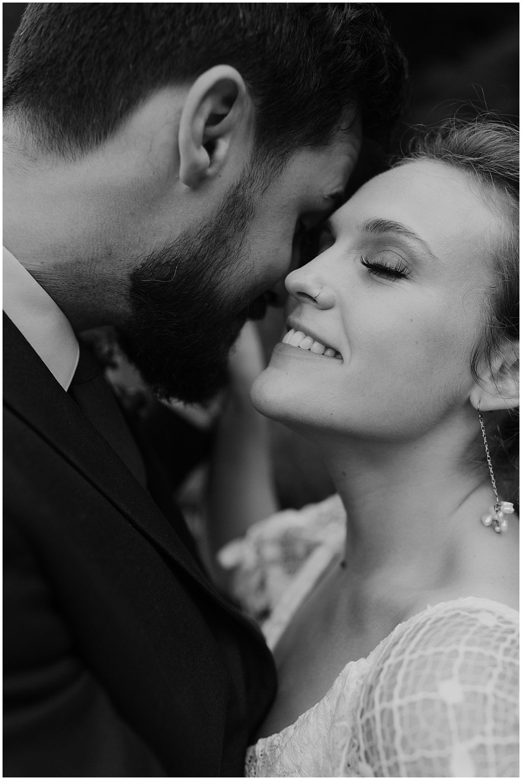 couples wedding pictures - unique camp wedding inspiration in Northwoods of Wisconsin on lake