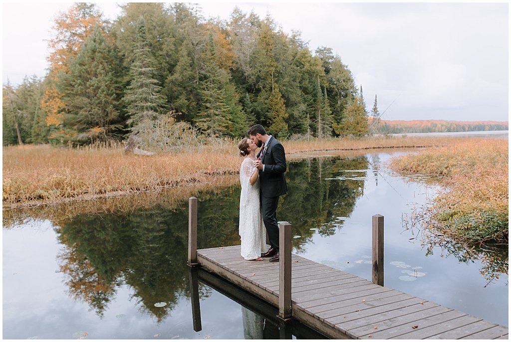 Couple dancing on the lake