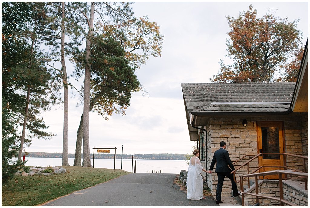 couples wedding pictures - unique camp wedding inspiration in Northwoods of Wisconsin on lake
