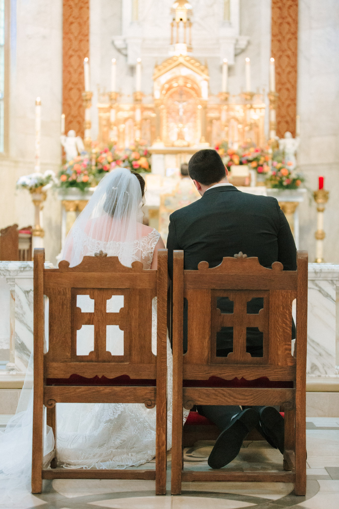 Bride and groom - St Stanislaus wedding