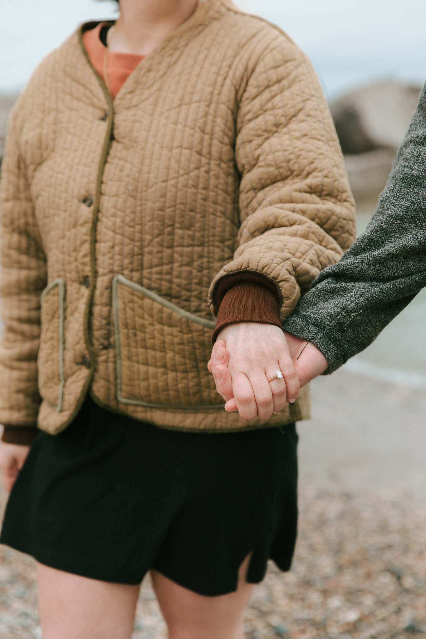 Close up of radiant cut ring - Milwaukee Proposal photographer