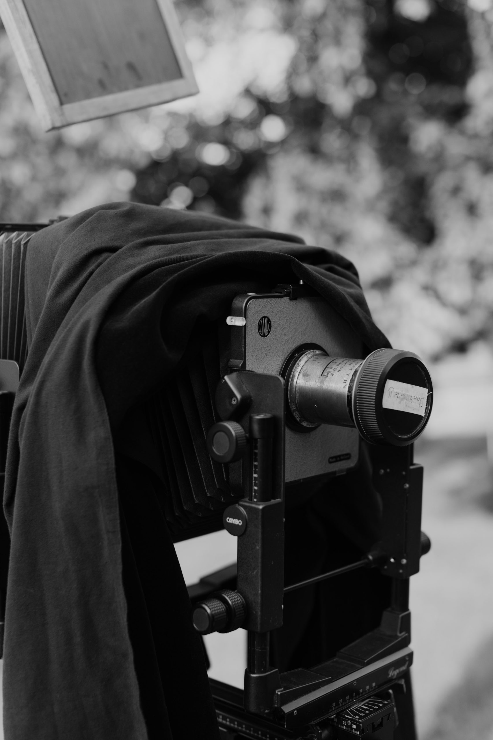 Tintype photographer for wedding taking picture of bride and groom - Silvergraphic photo co, Milwaukee